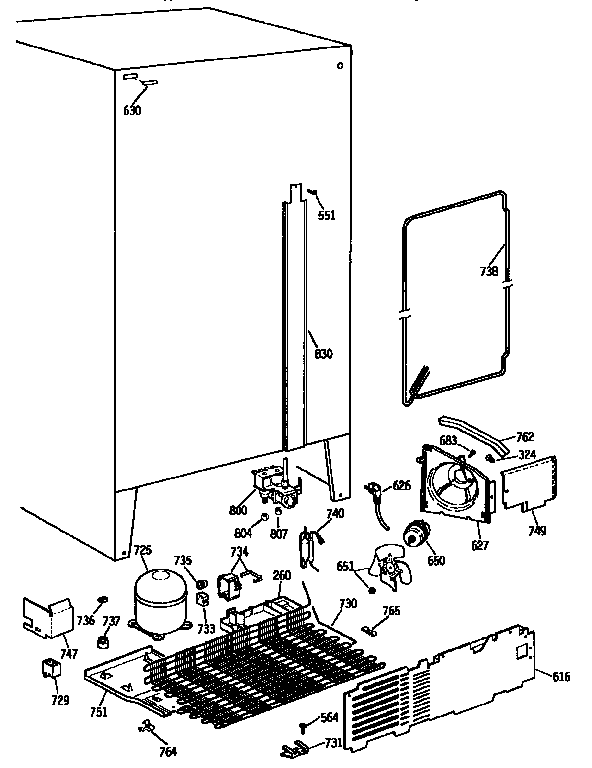 Kenmore 3639564650 unit diagram