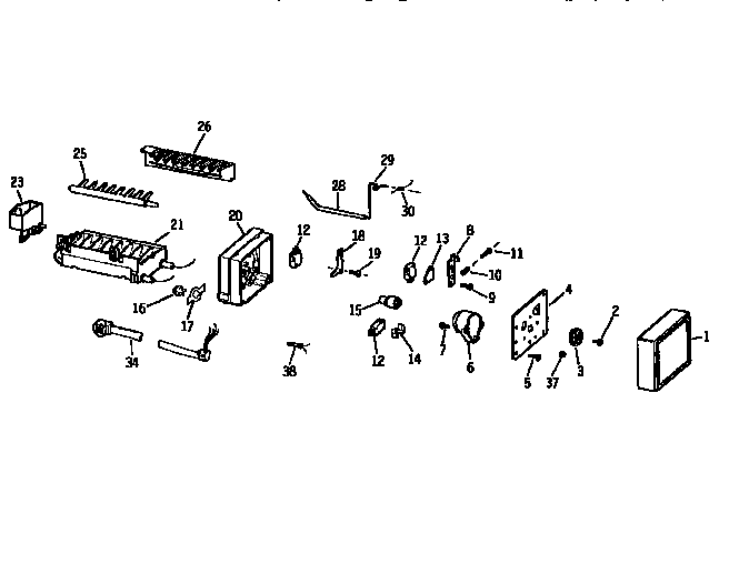 Kenmore 3639564650 icemaker (wr30x0320) diagram