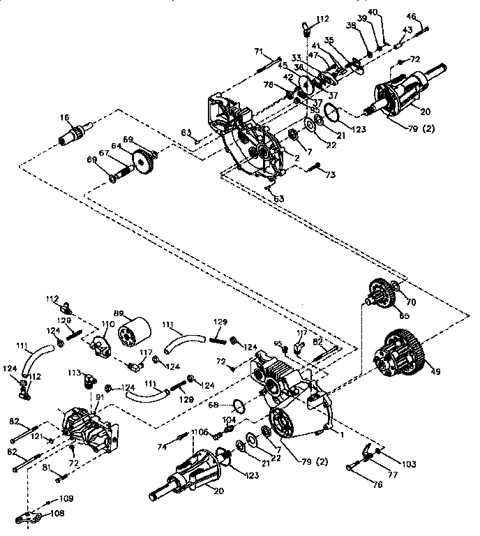 Craftsman 917258922 transaxle 218-3010 (71/917) diagram