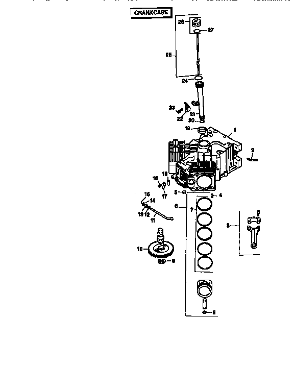 Craftsman 917251560 engine cv22s 67515 (71,501) diagram