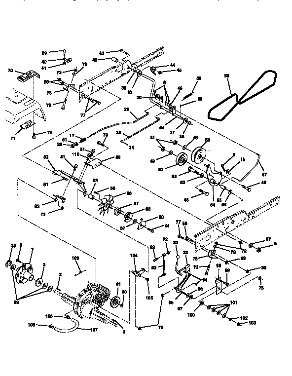 Craftsman 917251560 ground drive diagram
