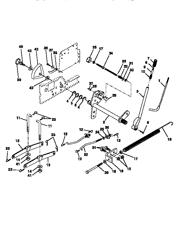 Craftsman 917251560 lift assembly diagram