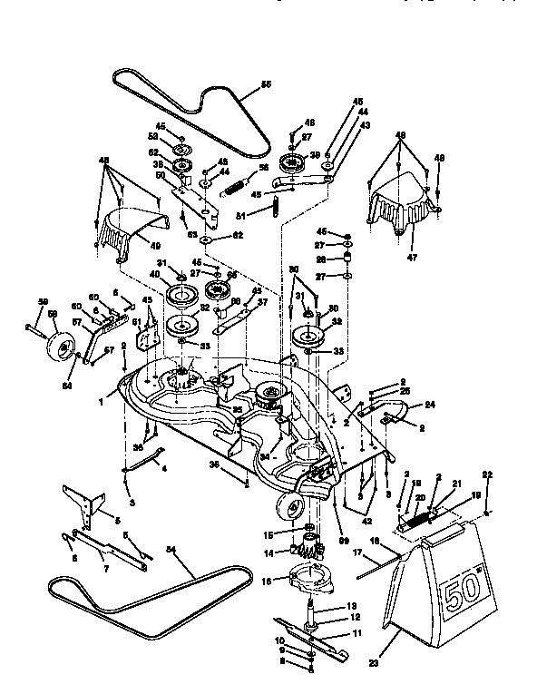Craftsman 917251560 mower deck diagram