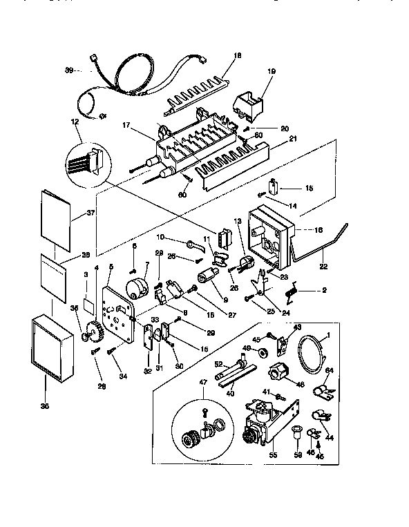 Kenmore 2539768380 icemaker diagram