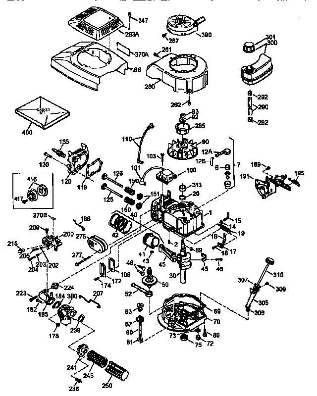 Craftsman 917376283 engine 143.966004 (71/143) diagram