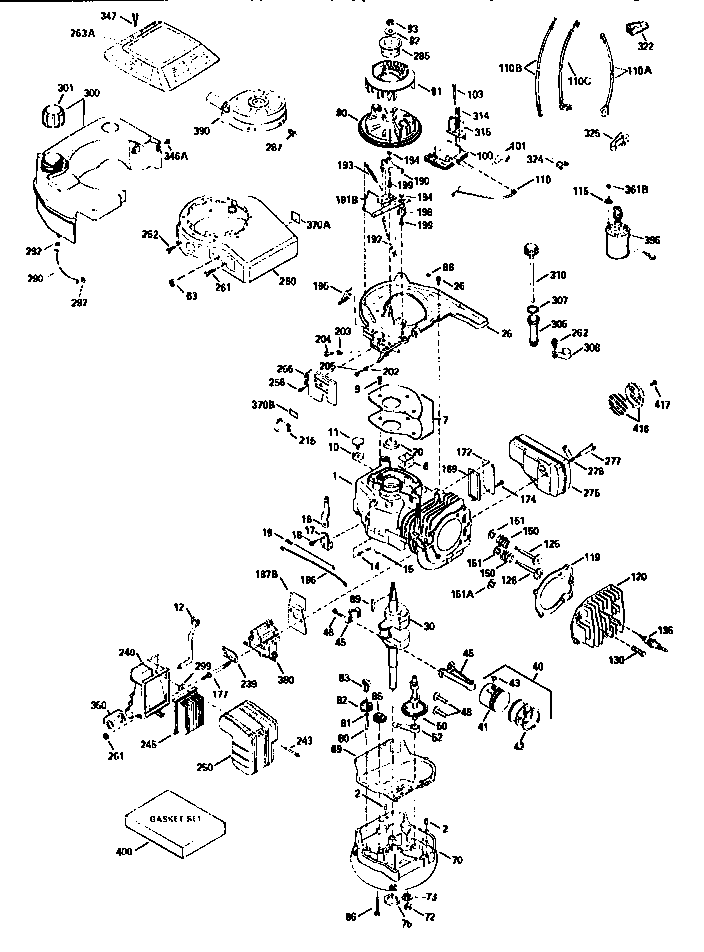 Craftsman 917376350 engine 143.966502 (71/143) diagram