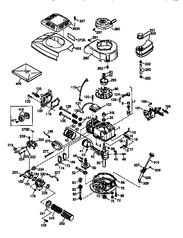 Craftsman 917376290 engine 143.966010 (71/143) diagram