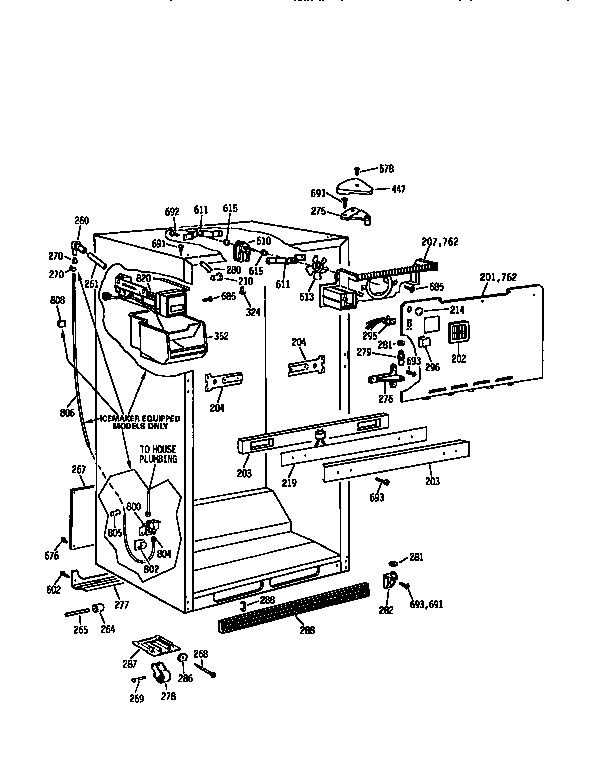 Kenmore 3639661614 cabinet diagram