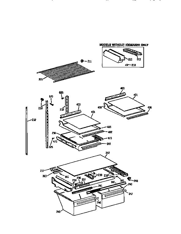Kenmore 3639661614 shelf diagram