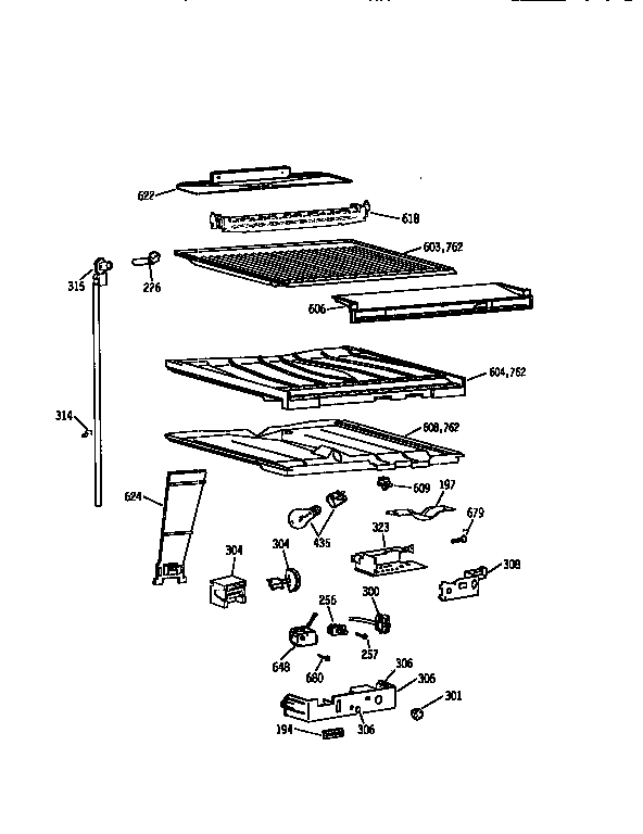Kenmore 3639661614 compartment separator diagram
