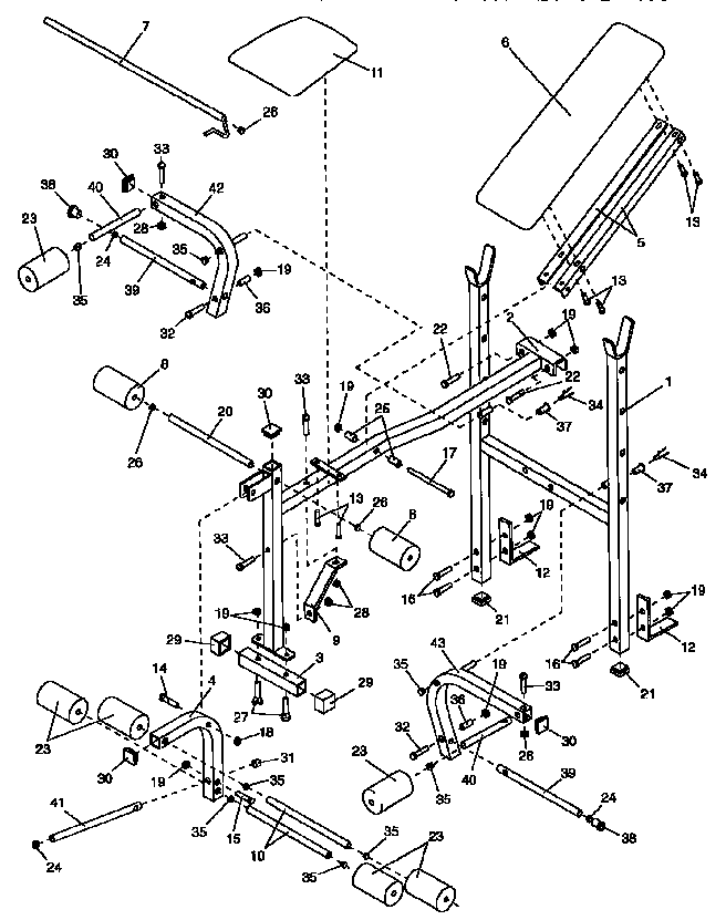 Weider WEBE13820 unit parts diagram