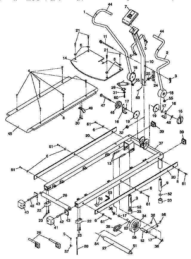 Weslo WLTL13054 unit parts diagram
