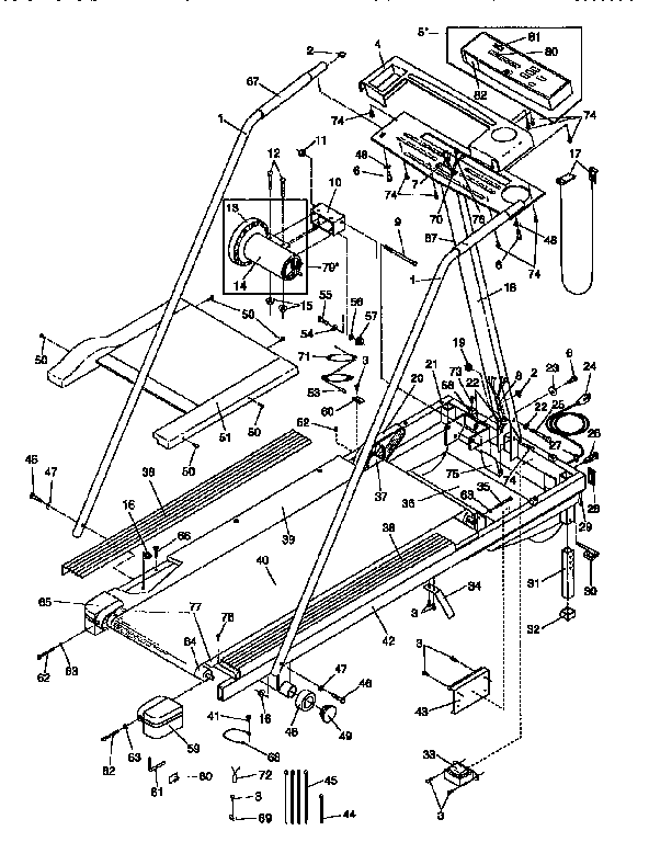 Weslo WLTL72551 unit parts diagram
