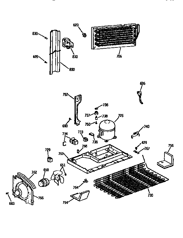 Kenmore 3639759614 unit diagram