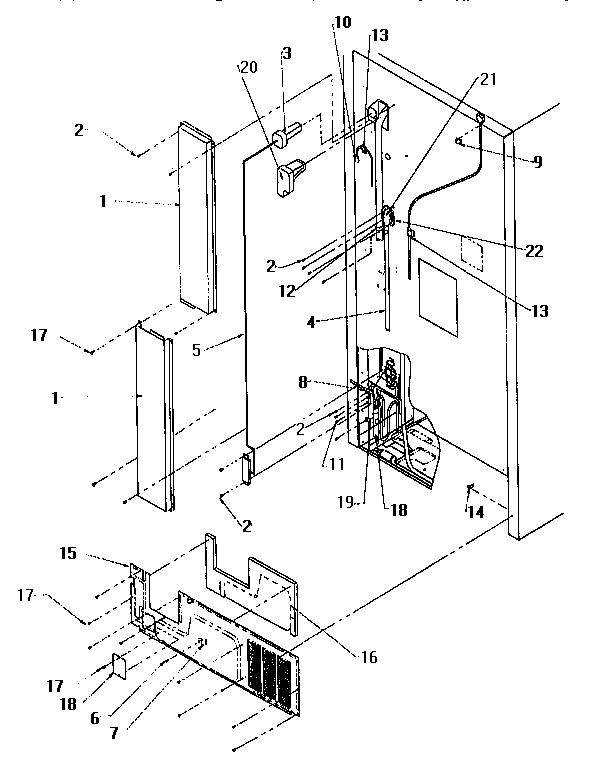 Amana TW18S2W-P1194401W cabinet back diagram