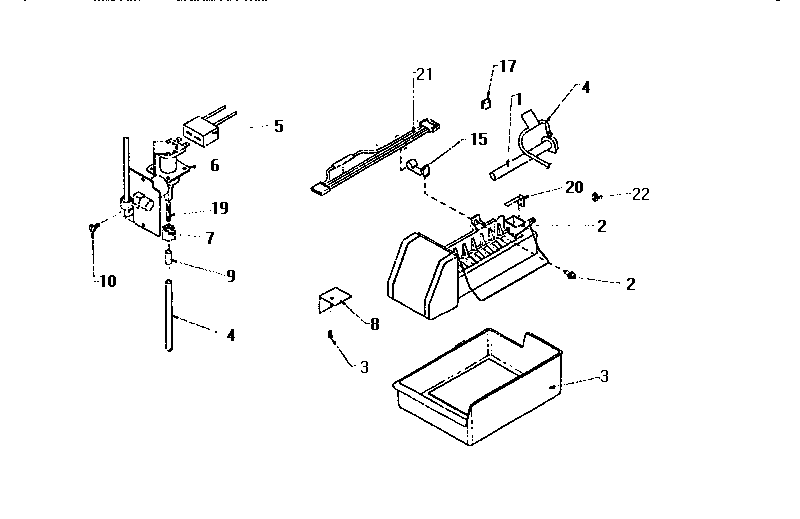 Amana TW18S2W-P1194401W add-on ice maker assembly diagram