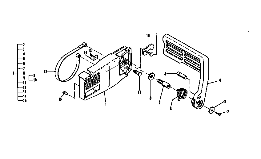 McCulloch TIMBER BEAR 13-600041-36 chain brake assembly diagram