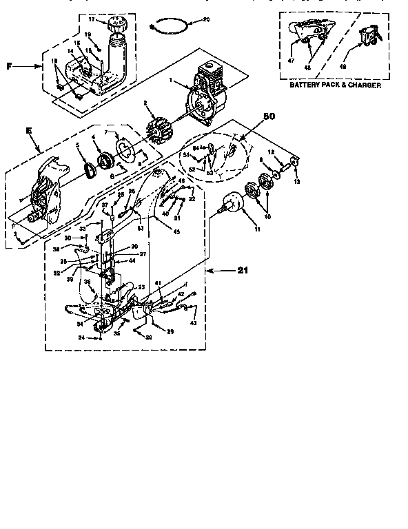 Homelite Z725SE starter assembly diagram