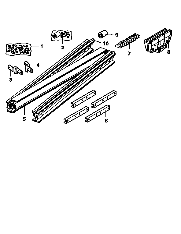 Craftsman 13953479SRT1 rail assembly diagram