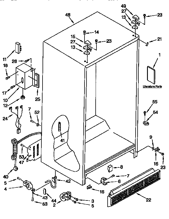 Kenmore 1069500520 cabinet diagram