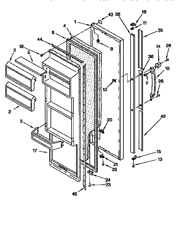 Kenmore 1069500520 refrigerator door diagram