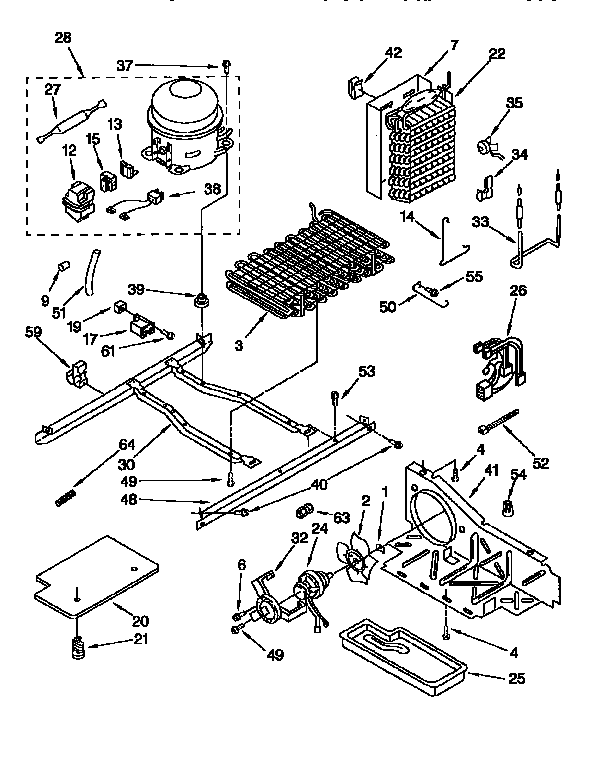 Kenmore 1069500520 unit diagram