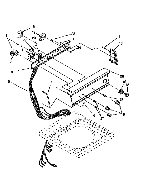 Kenmore 11092586210 control panel diagram