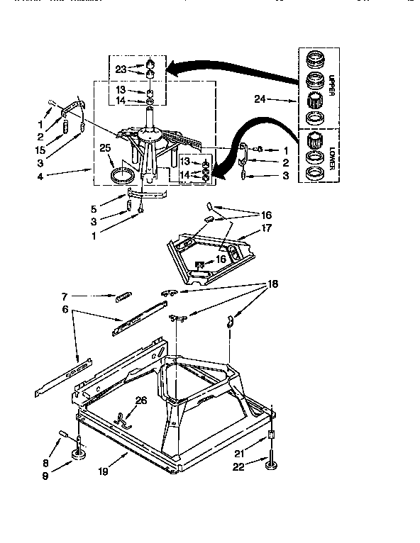 Kenmore 11092586210 machine base diagram
