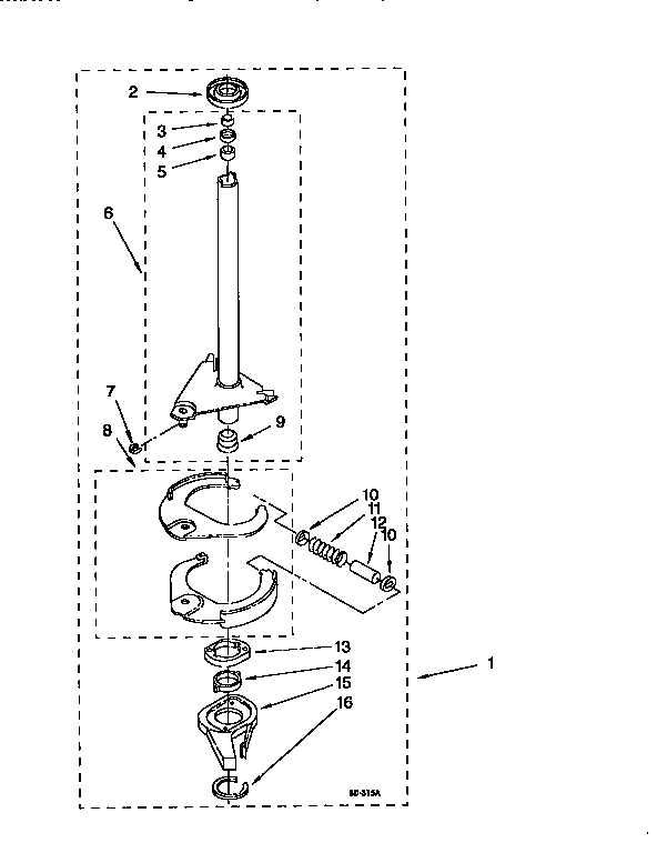 Kenmore 11092586210 brake and drive tube diagram
