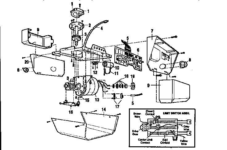 Craftsman 13953800SRT opener assembly diagram