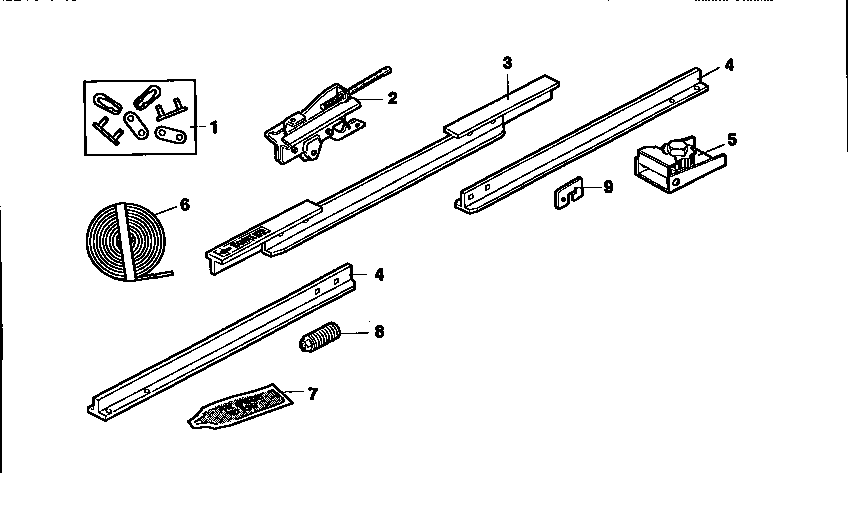 Craftsman 13953800SRT rail assembly diagram
