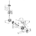 Kenmore 11091552200 gearcase, motor and pump diagram