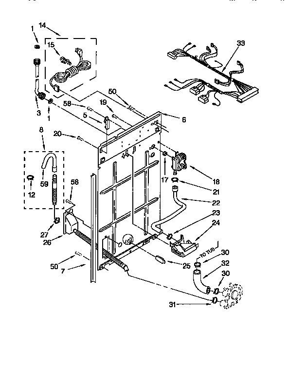 Kenmore 11091551210 rear panel diagram