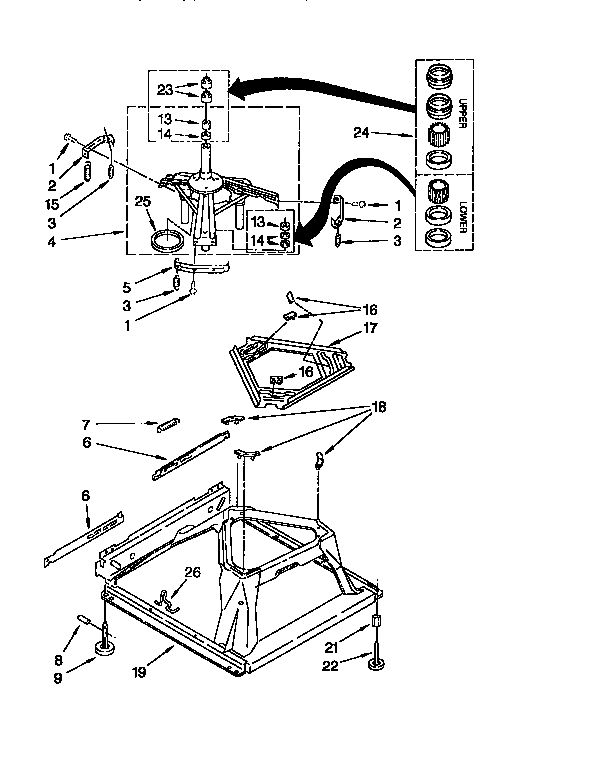 Kenmore 11091551210 machine base diagram