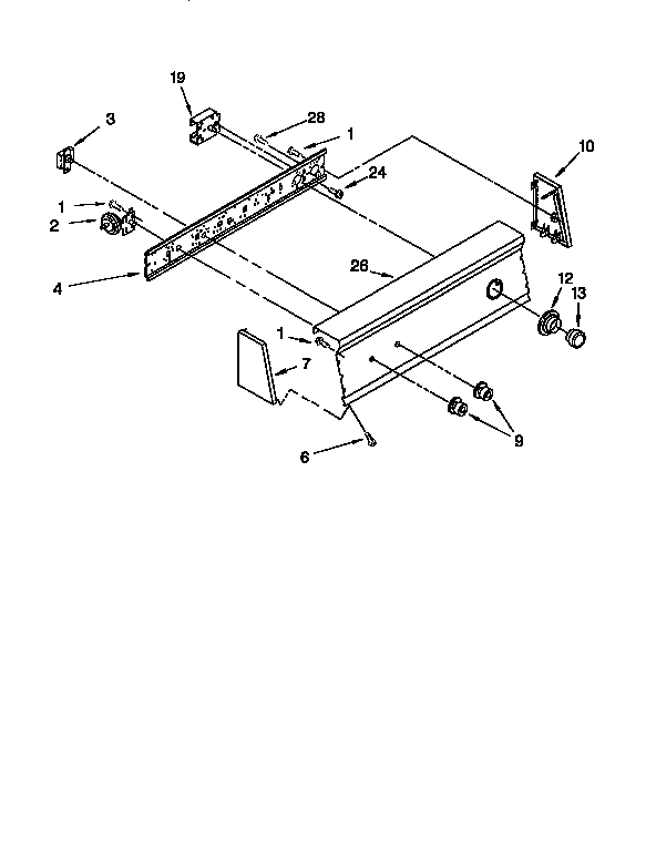 Kenmore 11091551210 control panel diagram