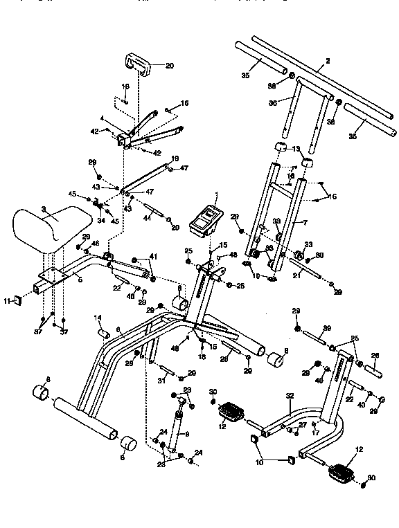 Weslo WLCR97552 unit parts diagram