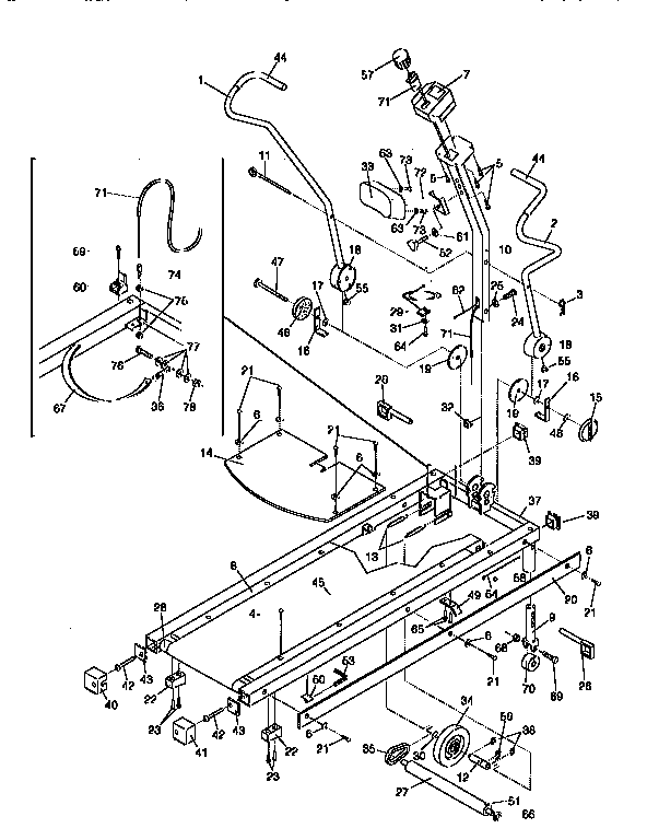 Weslo QVTL15051 unit parts diagram