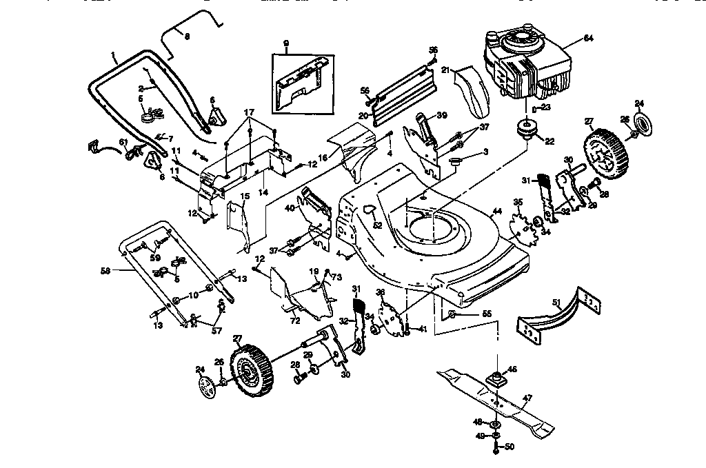 Craftsman 917376330 main frame diagram