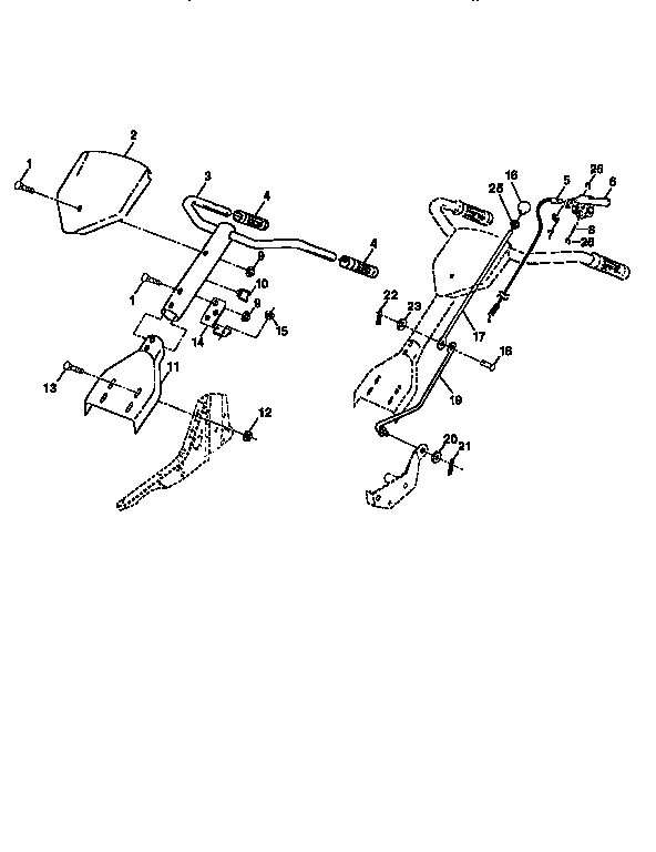 Craftsman 917295460 handle assembly diagram