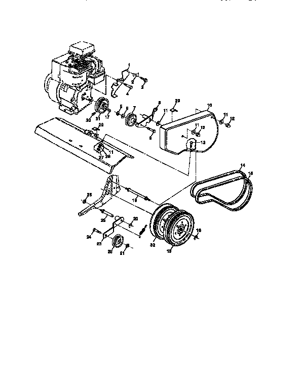 Craftsman 917295460 belt guard and pulley assembly diagram