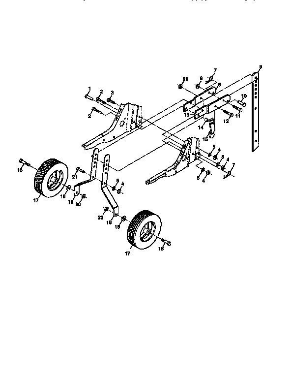 Craftsman 917295460 wheel and depth stake assembly diagram