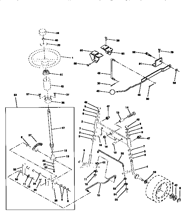 Craftsman 917251471 steering assembly diagram