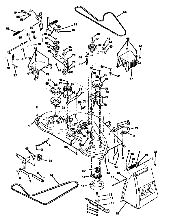 Craftsman 917251471 mower deck diagram