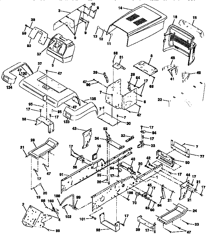 Craftsman 917251572 chassis and enclosures diagram