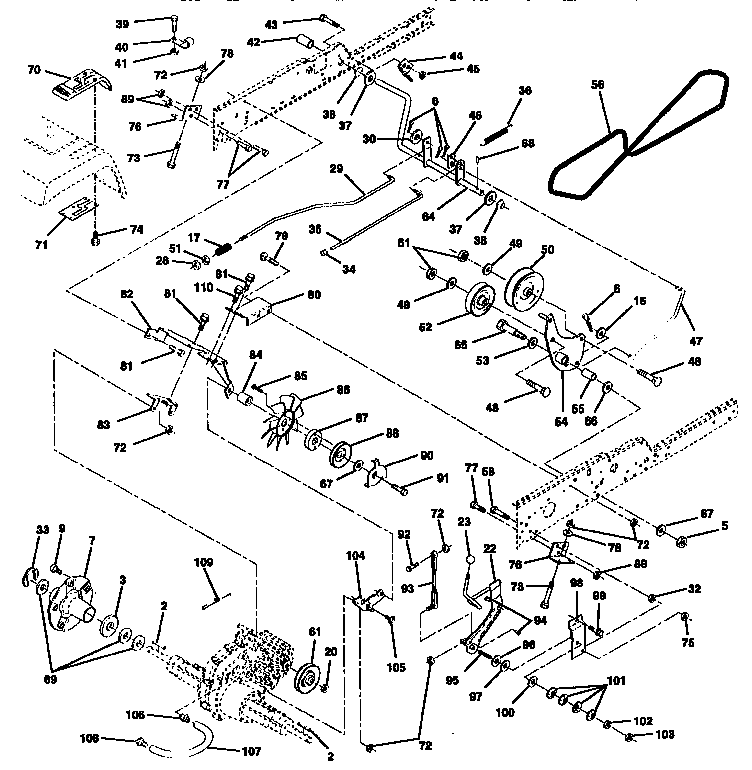 Craftsman 917251572 ground drive diagram