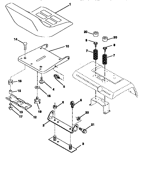 Craftsman 917251572 seat assembly diagram