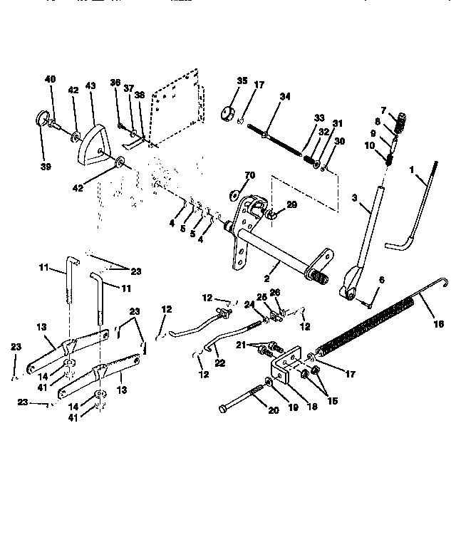 Craftsman 917251572 lift assembly diagram