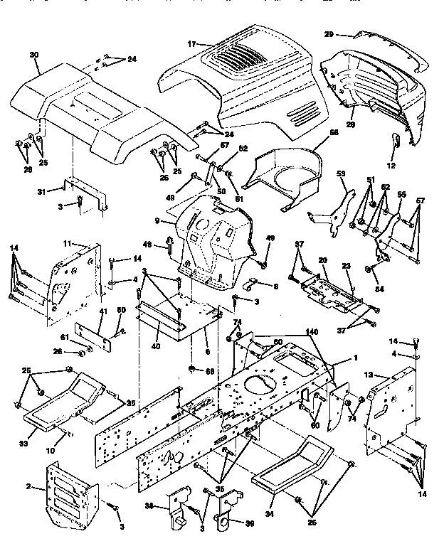 Craftsman 917256360 chassis and enclosures diagram