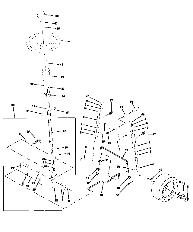 Craftsman 917256360 steering assembly diagram