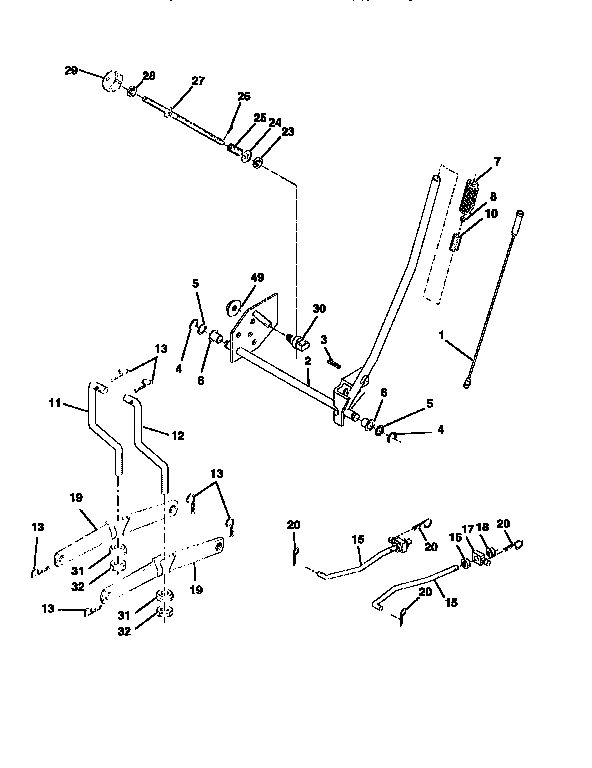 Craftsman 917256360 mower lift diagram